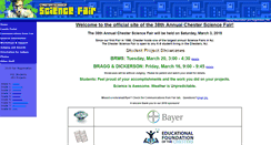 Desktop Screenshot of chestersciencefair.org